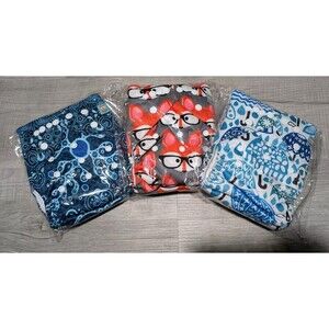 New Lot of 3 Alva Baby Pocket Cloth Diapers NIP Sealed
